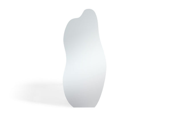 71 Inch Frameless Freestanding Floor Mirror Abstract Leaning Style for Bedroom