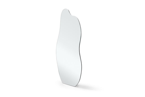 71 Inch Frameless Freestanding Floor Mirror Abstract Leaning Style for Bedroom