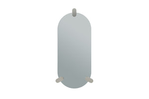 43 Inch Oval Frameless Wall Mirror Sleek Minimalist Design for Modern Living Spaces