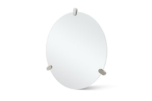 47 Inch Round Frameless Wall Mirror Large Accent Piece for Modern Living Spaces