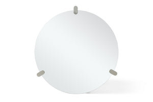HomeRoots 47 Inch Round Frameless Wall Mirror Large Accent Piece for Modern Living Spaces 722883