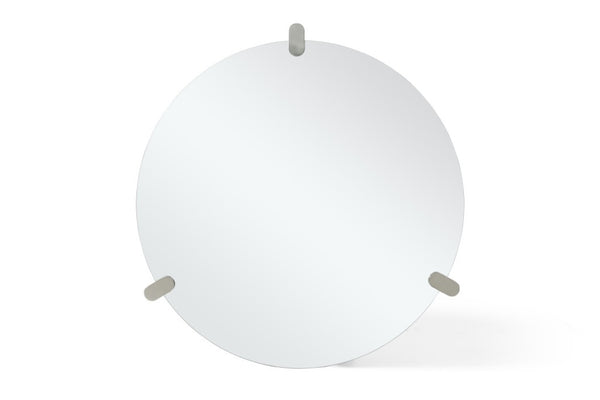 HomeRoots 47 Inch Round Frameless Wall Mirror Large Accent Piece for Modern Living Spaces 722883