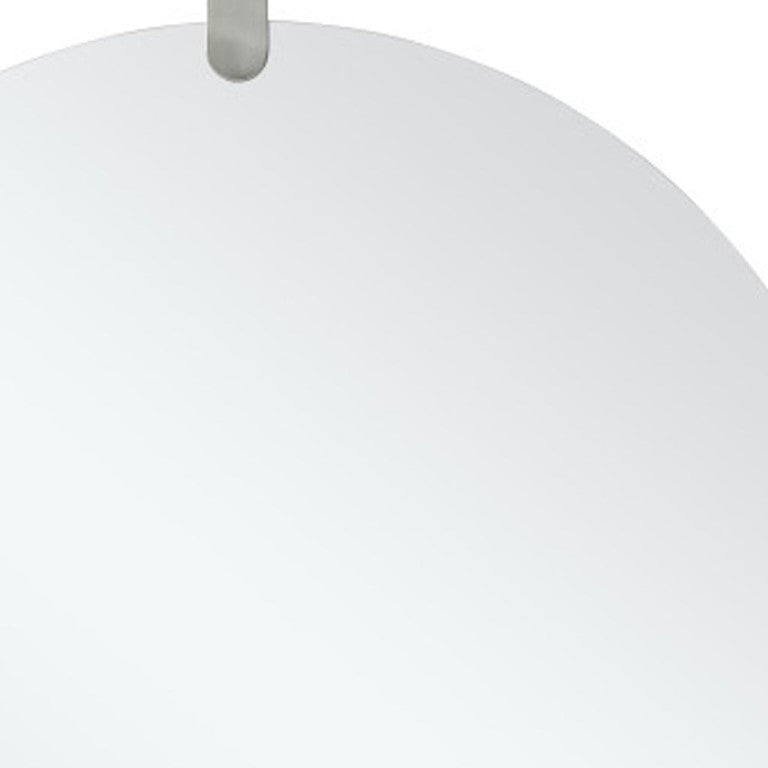 HomeRoots 47 Inch Round Frameless Wall Mirror Large Accent Piece for Modern Living Spaces 722883