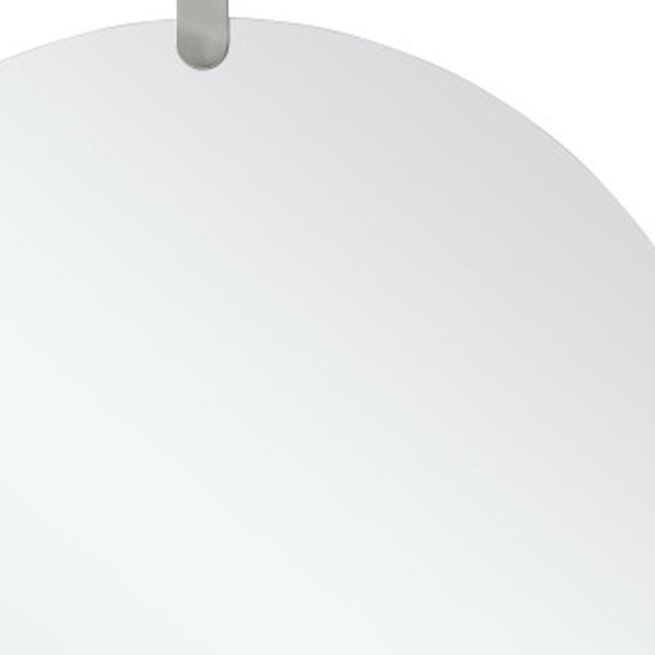 47 Inch Round Frameless Wall Mirror Large Accent Piece for Modern Living Spaces
