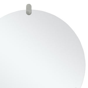 47 Inch Round Frameless Wall Mirror Large Accent Piece for Modern Living Spaces