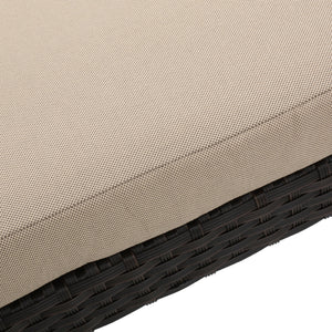 English Elm Christopher Knight Home® - PUERTA Chaise Lounge with Water-Repellent Beige Cushion, Dark Brown PE Rattan Frame, All-Season Comfort N775P247421B