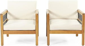 English Elm Acacia Wood Outdoor Club Chair Deep Seating Teak Finish Iron Accents Patio Lounge 72298.00BGE