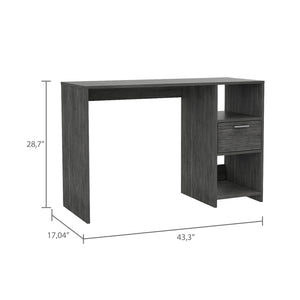 English Elm Arlington Writing Computer Desk - Stylish Compact Design With Drawer & Two Open Shelves For Storage B128P148861