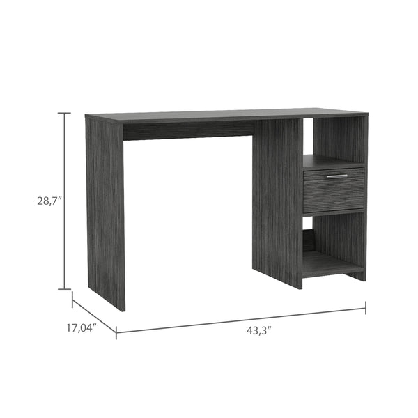 English Elm Arlington Writing Computer Desk - Stylish Compact Design With Drawer & Two Open Shelves For Storage B128P148861
