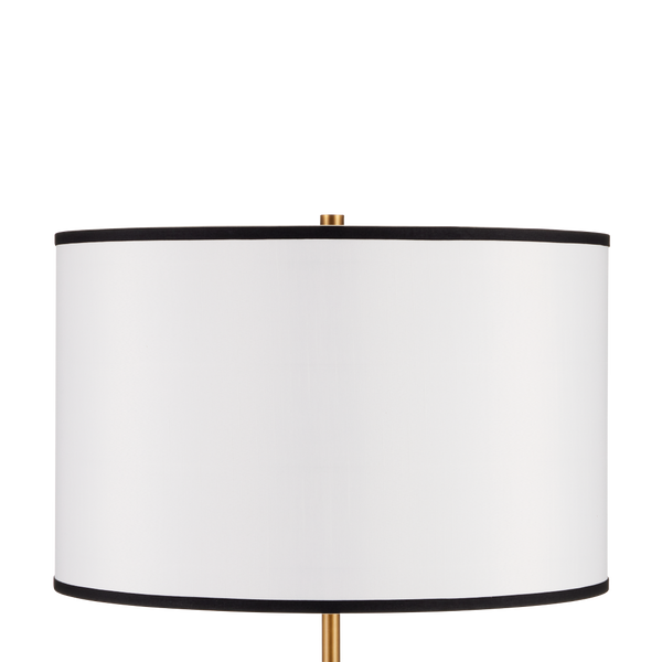 Willoughby Floor Lamp - Contemporary Metal Design with Pinwheel Base, Brass & Oil-Rubbed Bronze Finish