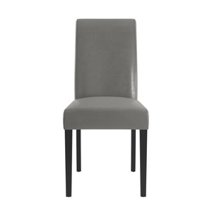 Marsello Parsons Style Faux Leather Dining Chair with Foam Cushion Rubberwood Frame