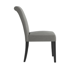 Marsello Parsons Style Faux Leather Dining Chair with Foam Cushion Rubberwood Frame