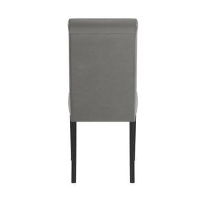 Marsello Parsons Style Faux Leather Dining Chair with Foam Cushion Rubberwood Frame