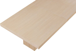 Meridian Furniture Anzio Extendable Oak Veneer Dining Table with Thick Slab Top Seats Eight to Twelve Guests Oak 722Oak-T