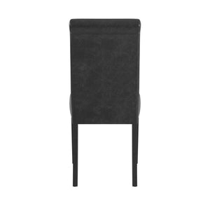 Marsello Parsons Style Faux Leather Dining Chair with Foam Cushion Rubberwood Frame