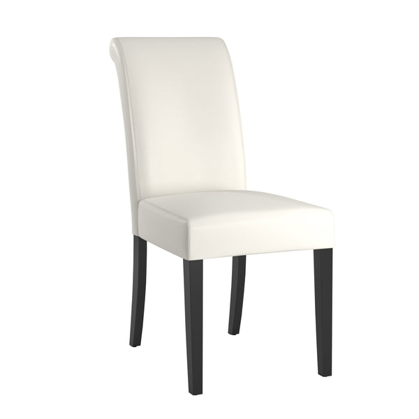 Marsello Parsons Style Faux Leather Dining Chair with Foam Cushion Rubberwood Frame