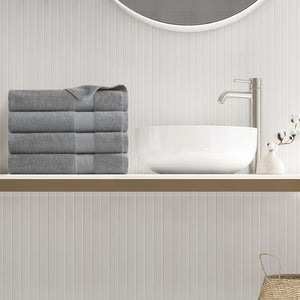 JLA Home Comfort Spaces - 500GSM Plush 6pc Towel Set Crafted from 100% Turkish Cotton for Spa Softness, Quick-Dry, Oeko-Tex Safe Charcoal AM73-0228