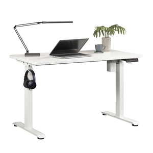 English Elm Sit/Stand Desk - Modern White Finish For Ergonomic Workspace, Usb Charging, Easy Assembly & Stability B356P402648-GIGA