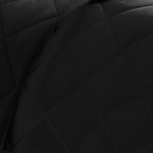 JLA Home Madison Park Essentials - 3M Ultra-Soft Microfiber Reversible Comforter Set with Diamond Quilting, Scotchgard Stain & Odor Defense Black/Black BASI10-0283