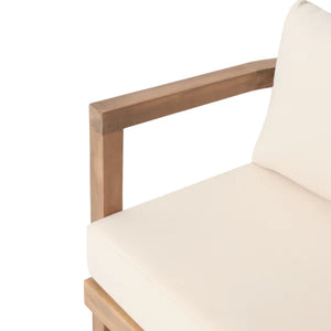 English Elm Christopher Knight Home® - 4-Pieces Acacia Wood Patio Set with Plush Beige Cushions, Coffee Table, Durable Outdoor Seating (97) N780P7230307