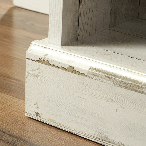 English Elm Bookcase, Modern White Finish With Ten Cubbies For Stylish Storage And Display In Any Room B356P402783