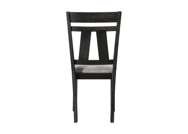 English Elm 6pc Cottage Solid Wood Extendable Dining Set with Upholstered Chairs Bench Trestle Base B011S01671