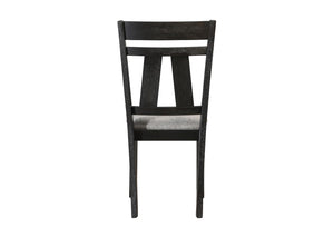English Elm 8pc Cottage Solid Wood Extendable Trestle Dining Set with Upholstered Chairs and Bench B011S01672
