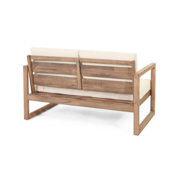 English Elm 4-pieces Acacia Hardwood Outdoor Conversation Set with Deep Cushions for Porch Decks 72310.00BBGE-2_73020.00BBGE