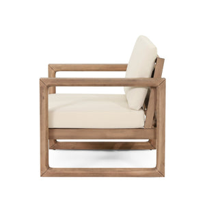 English Elm Outdoor Solid Acacia Hardwood Club Chair with Thick Water Resistant Cushion for Patio 72310.00BBGE