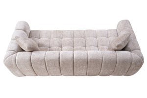 English Elm Marshmallow Cloud Sofa Oversized Boucle Four Seat Channel Tufted Living Room Couch Camel W5515P495927