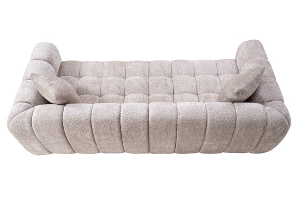 English Elm Marshmallow Cloud Sofa Oversized Boucle Four Seat Channel Tufted Living Room Couch Camel W5515P495927