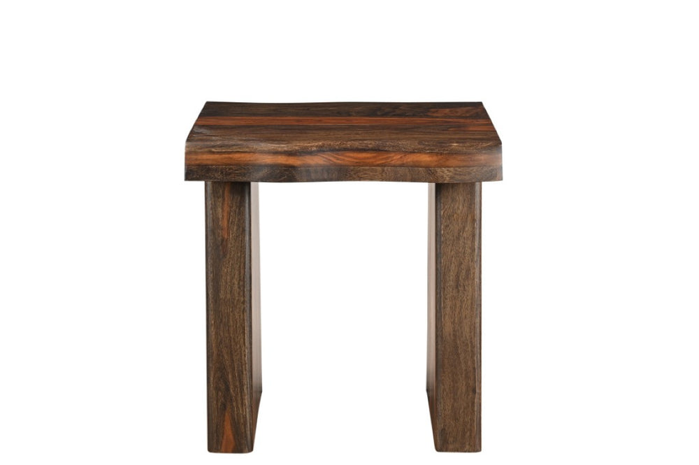 HomeRoots Set of Three Solid Wood Sled Base Dining Chairs Warm Brown Finish Classic Style 723208