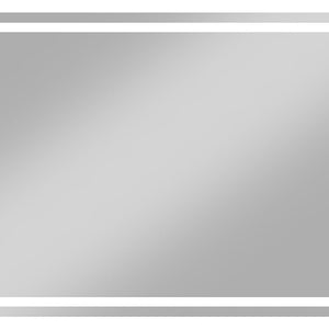 32 Inch Silver Led Lighted Vanity Wall Mirror with Anti Fog Technology for Bathroom