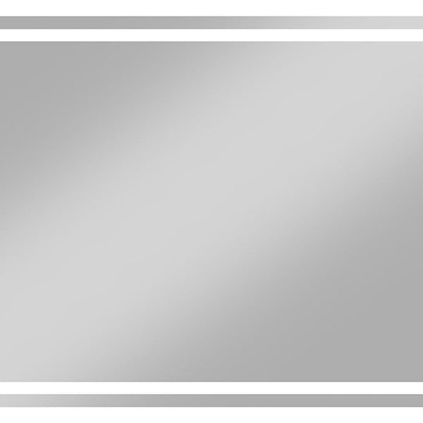 32 Inch Silver Led Lighted Vanity Wall Mirror with Anti Fog Technology for Bathroom