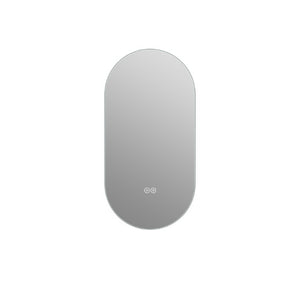 HomeRoots 48 Inch Oval Led Backlit Frameless Bathroom Mirror with Anti Fog for Modern Vanity Walls 30" W x 48" H 723223