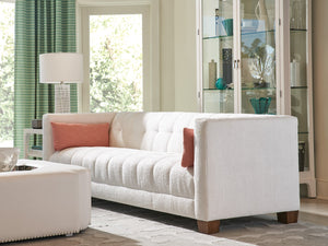 Lexington Emilia Sofa - Elegant Contemporary Design With Warm Hazelnut Finish And Luxurious Kidney Pillows   7232-33-41