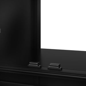 English Elm 20" Bathroom Vanity with Sink Modern MDF Cabinet with Ceramic Top, Drawer, Magnetic Door Stopper Black N725P195132B