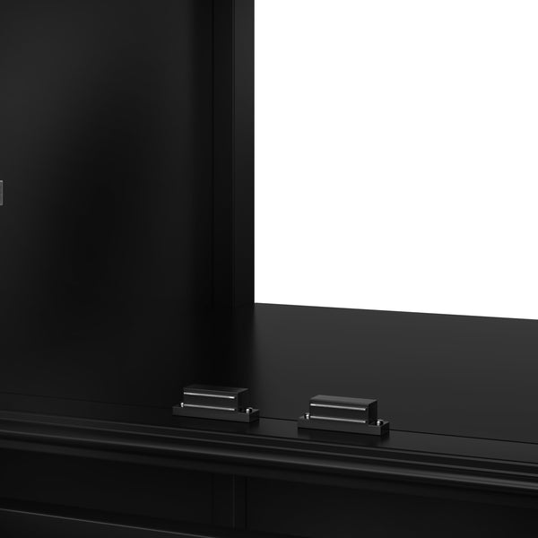 English Elm 20" Bathroom Vanity with Sink Modern MDF Cabinet with Ceramic Top, Drawer, Magnetic Door Stopper Black N725P195132B