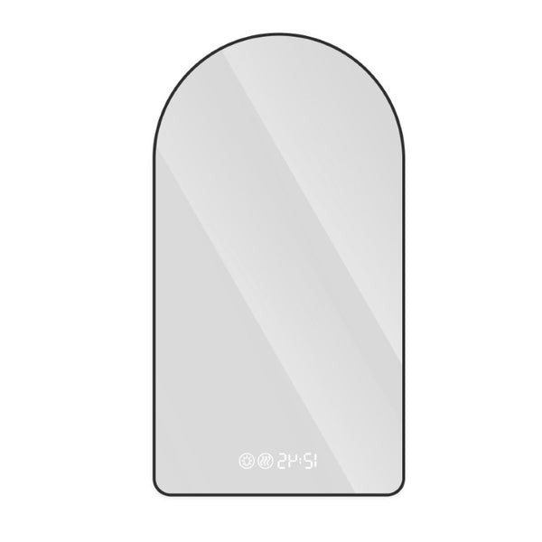 48 Inch Black Aluminum Arch Vanity Mirror with Led Lighting and Anti Fog Glass