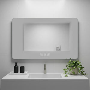 28 Inch Led Illuminated Wall Mounted Vanity Mirror with Anti Fog Technology
