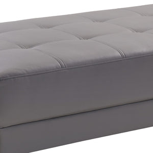 English Elm Stylish Teal Upholstered Bench Ottoman for Living Room Seating and Everyday Use B078108249