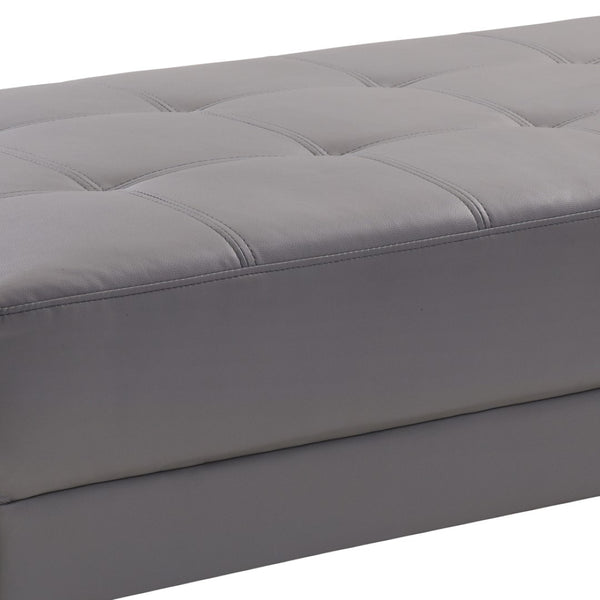 English Elm Stylish Teal Upholstered Bench Ottoman for Living Room Seating and Everyday Use B078108249