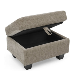 English Elm Single Chenille Manual Recliner with Usb Port Hidden Storage Ottoman and Cup Holders Brown W487P423653