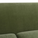 English Elm Alana Lawson Three-Cushion Tightback Sofa, Olive Green Performance Velvet