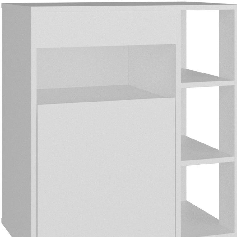 HomeRoots 26 Inch White Wood Sideboard Cabinet for Elegant Dining Room Storage and Display 723722