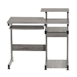 38 Inch Steel Sled Frame Writing Desk with Wood Top for Modern Home Office Workstation