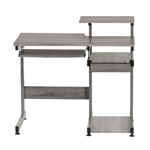38 Inch Steel Sled Frame Writing Desk with Wood Top for Modern Home Office Workstation