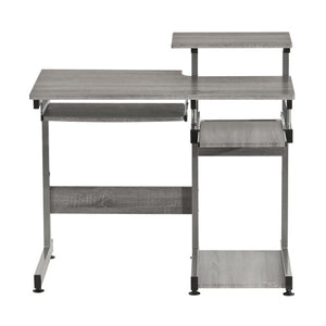 38 Inch Steel Sled Frame Writing Desk with Wood Top for Modern Home Office Workstation