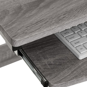 38 Inch Steel Sled Frame Writing Desk with Wood Top for Modern Home Office Workstation