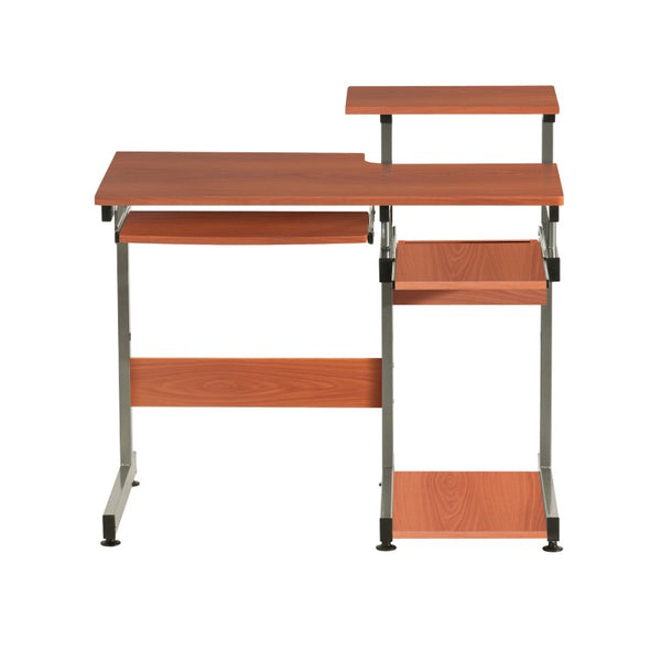 38 Inch Steel Sled Frame Writing Desk with Wood Top for Modern Home Office Workstation